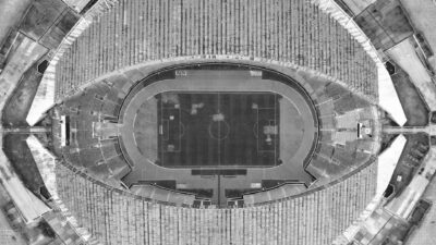 birds eye view of a football stadium
